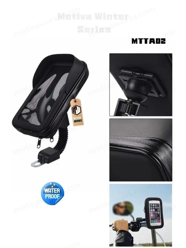 Telefon Tutucu Su Geçirmez Ayna Bağlantılı Güneşlikli XL 6.3 inch Büyük boy Evrensel Model MTTA02