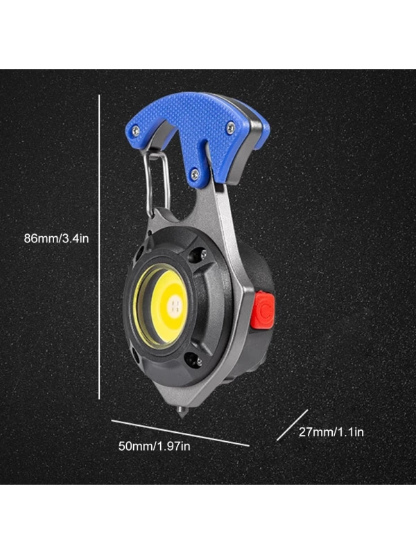 Ultra Güçlü Led Karabina Combat 10 Mod Kamp Fener Bıçak Type-C Acil Durum Feneri