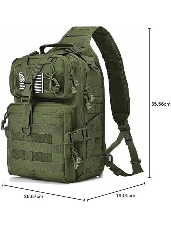 35CM Yeşil 20 LT Taktik Omuz Çantası 14in NO8