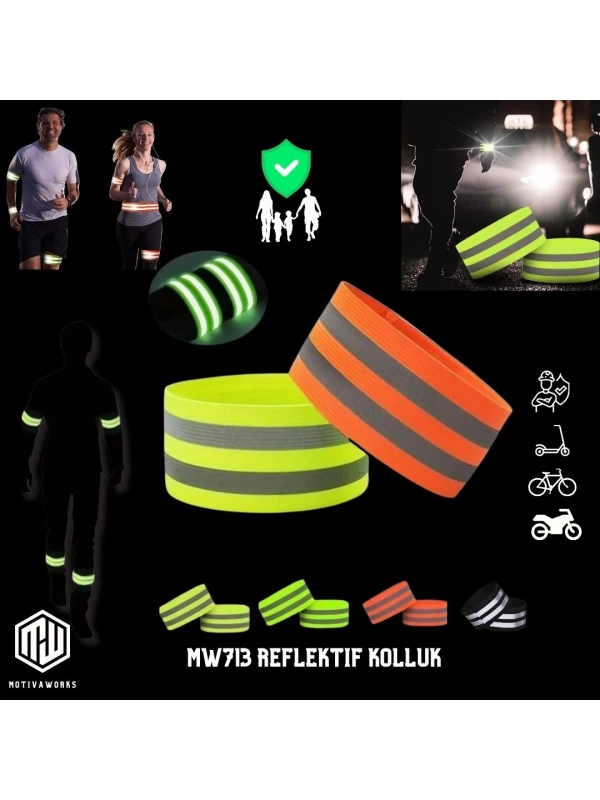 High Visibility Reflective Bands - Nylon Blend Safety Arm Straps for Night Cycling, Running, Walking - Comfortable Snap Bracelet for Maximum Visibility and Security