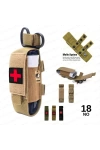 15CM Taktik Medikal Turnike ve Makas Pouch Molle Kemer, Çanta Montajlı Çanta Tan Desert Çöl NO18