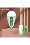 15W Şarjlı LED Ampul Tek Bataryalı – Yüksek Parlaklık, Acil Durum Işığı, 12 Saat Çalışma Süresi, 2400mAh Pil
