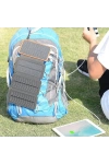 20.000 mAh Solar Hızlı Şarj 4 Katlanabilir 8W Güneş Panelli Işıklı 2x USB 1x Type-C Çıkışlı Led Panel Powerbank