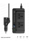 200W Araç Tipi Priz Usb Type-C Çevirici Inverter Çakmaklık Şarz Priz Dönüştürücü