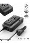 200W Araç Tipi Priz Usb Type-C Çevirici Inverter Çakmaklık Şarz Priz Dönüştürücü