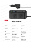 200W Araç Tipi Priz Usb Type-C Çevirici Inverter Çakmaklık Şarz Priz Dönüştürücü