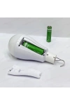 20W Şarjlı LED Ampul Çift Bataryalı – Yüksek Parlaklık, Acil Durum Işığı, 12 Saat Çalışma Süresi, 2400mAh Pil