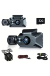 3 Kameralı Araç Kamerası 1080P 3 Inch Ekranlı 170* Geniş Açılı Araç Kamerası