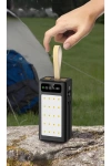 30.000 mAh Kamp Işıklı 4x USB 1x Type-C 1x Micro 1x Lightning Çıkışlı Led Panel Powerbank