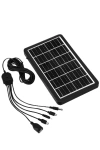 3.5W 9V Güneş Paneli Solar Panel IPX6 USB 5 Uçlu