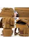 49CM Taktik Desert Tan Çöl Lazer Kesim Outdoor Dağcı Asker Sırt Çantası MW502 NO24