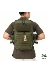49CM Taktik Haki Yeşil Lazer Kesim Outdoor Dağcı Asker Sırt Çantası MW502 NO24