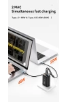 GaN Charger USB Type-C Hızlı Şarj 65W 45W+20W PPS PD QC3.0 Hızlı Şarj Cihazı Macbook Dizüstü Ipad Tablet iPhone Samsung