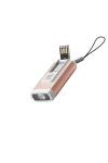Süper Güçlü Mini 400 Lümen Alarmlı 400mAh Güçlü Acil Durum ve Cep Feneri Anahtarlık Rose