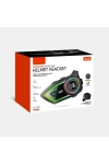 A60 Motosiklet Kask Kulaklık Bluetooth Intercom RGB Işıklı Motorsiklet Interkom