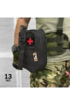 20CM Askeri Taktik Tıbbi Medikal Çanta Siyah Molle İlk Yardım Çantası No13