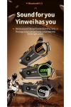 C50 2X Bluetooth 5.3 Kask Interkom Kulaklık 300M Kablosuz Motosiklet Kulaklık IPX7 Su Geçirmez 1100mA