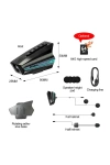 BT16 Kameralı Kask Kulaklık Muzik Sesli Asistan IPX6 Su Geçirmez 2000mAh 32GB Kart dahil