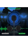 BT35 RGB intercom Motosiklet Kask Mavi BT 5.0 Mikrofonlu IP67 Waterproof Asistan Destekli Kulaklık