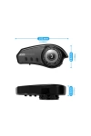 BT35 RGB intercom Motosiklet Kask Mavi BT 5.0 Mikrofonlu IP67 Waterproof Asistan Destekli Kulaklık
