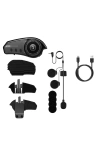 BT35 RGB intercom Motosiklet Kask Mavi BT 5.0 Mikrofonlu IP67 Waterproof Asistan Destekli Kulaklık