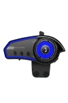 BT35 RGB intercom Motosiklet Kask Mavi BT 5.0 Mikrofonlu IP67 Waterproof Asistan Destekli Kulaklık
