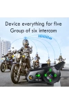 D2 6X Grup İntercom Kask Kulaklığı Müzik Paylaşımı Grup Konuşma 1000m Menzil Uyumlu Markalar