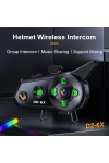 D2 6X Grup İntercom Kask Kulaklığı Müzik Paylaşımı Grup Konuşma 1000m Menzil Uyumlu Markalar
