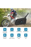 EJEAS V6Pro Motosiklet Bluetooth intercom, 1200m Mesafeli Kulaklık 6 Sürücü İletişim Sistemi İnterkom Su Geçirmez, GPS, DSP Gürültü Azaltma