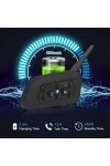 EJEAS V6Pro Motosiklet Bluetooth intercom, 1200m Mesafeli Kulaklık 6 Sürücü İletişim Sistemi İnterkom Su Geçirmez, GPS, DSP Gürültü Azaltma