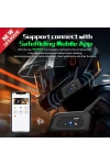 EJEAS V6Pro Motosiklet Bluetooth intercom, 1200m Mesafeli Kulaklık 6 Sürücü İletişim Sistemi İnterkom Su Geçirmez, GPS, DSP Gürültü Azaltma