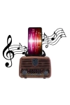 Everton Rt-845 Retro Güneş Enerjili Panelli Bluetooth Kablosuz Nostaljik Radyo