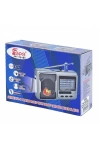 Fepe FM Radyolu Bluetoothlu Pilli + Şarjlı Cep Radyosu + El Feneri | FM/AM/SW/BT Özellikli Deprem Afet Radyosu