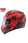 FF-868 Çene Açılır Kask Güneş Vi̇zörlü Azrael Kırmızı