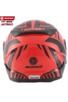 FF-868 Çene Açılır Kask Güneş Vi̇zörlü Azrael Kırmızı