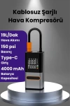 Hava Kompresörü 4000 mAh 4IN1 Şarjlı+Araç Taşınabilir Araç MotorLastik Top Şişirme Pompası Oto A6655
