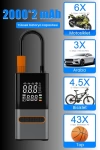 Hava Kompresörü 4000 mAh 4IN1 Şarjlı+Araç Taşınabilir Araç MotorLastik Top Şişirme Pompası Oto A6655