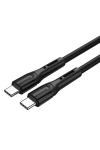 Hızlı Şarj Kablosu Armor Kablo Ucu Korumalı 100W Ultra Fast Charge Type-C To Type-C PD Data Kablo 1M