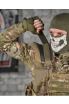 Multicam Kamuflaj Hücum Yeleği Askeri Airsoft Çek Kurtul Kasık Korumalı