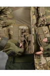 Multicam Kamuflaj Hücum Yeleği Askeri Airsoft Çek Kurtul Kasık Korumalı
