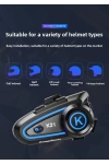 K21 intercom BT 5.3 1200mah 30H Ledli Asistanlı Gürültü Önlemeli IPX6 Waterproof Motosiklet Kask Kulaklığı