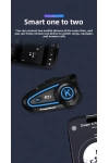 K21 intercom BT 5.3 1200mah 30H Ledli Asistanlı Gürültü Önlemeli IPX6 Waterproof Motosiklet Kask Kulaklığı