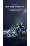 K21 intercom BT 5.3 1200mah 30H Ledli Asistanlı Gürültü Önlemeli IPX6 Waterproof Motosiklet Kask Kulaklığı