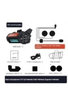K25 2X BT5.3 intercom Led Fenerli Sesli Asistan Gürültü Engelleme Su Geçirmez Kask Kulaklığı