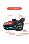 K25 2X BT5.3 intercom Led Fenerli Sesli Asistan Gürültü Engelleme Su Geçirmez Kask Kulaklığı