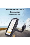 M3B Su Geçirmez Motosiklet Telefon Tutucu Ayna Bağlantılı Kaymaz Teleskopik 360 Derece Açılı