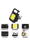 Mini El Feneri Anahtarlık Taşınabilir LED Şarj Edilebilir İş Acil Durum Cep Feneri Çok Fonksiyonlu Güçlü COB Açık Kamp Karabina