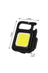 Mini El Feneri Anahtarlık Taşınabilir LED Şarj Edilebilir İş Acil Durum Cep Feneri Çok Fonksiyonlu Güçlü COB Açık Kamp Karabina