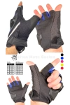 Motiva Works Blue Short Reflective Motorcycle Gloves MW120M