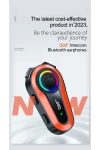 Q08-2X RGB Işıklı Intercom Motosiklet Bluetooth Kulaklık Seti – 2 Kişilik Bağlantı / 1000mAh / IP65